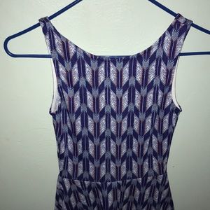 Blue Arrow design dress colorful accents